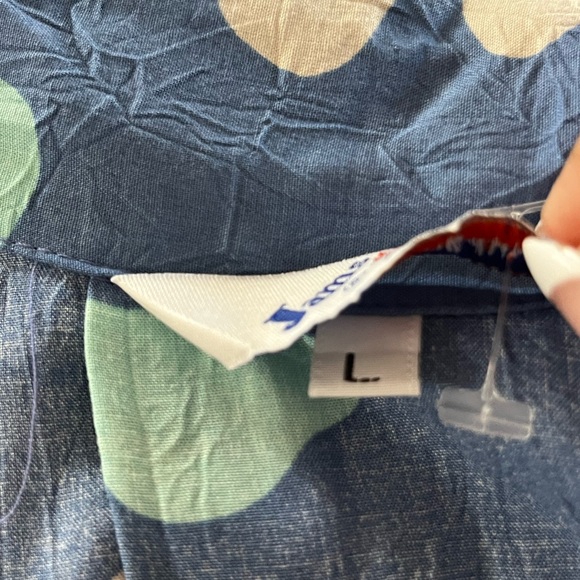 Jams World Surf Line Hawaii Tradewinds Retro Blue 100% Rayon Dress Large - Picture 8 of 10